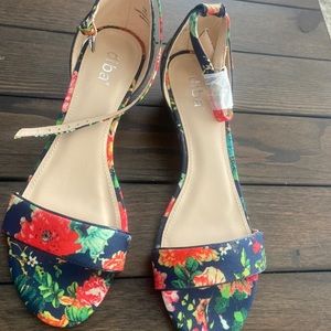Diba floral wedge sandals